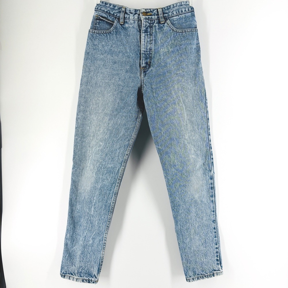 Vtg Guess High Waisted Jeans 28 Acid Wash Tapered Leg Blue 90s 80s